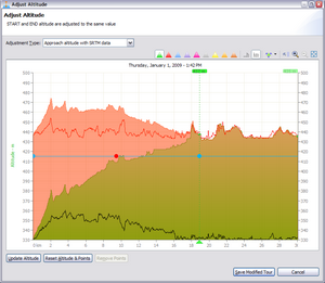 adjust altitude until left slider