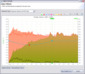 adjust altitude until left slider