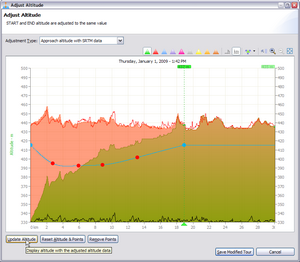 adjust altitude until left slider