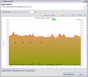 adjust altitude until left slider