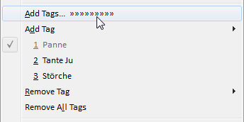 tag context menu